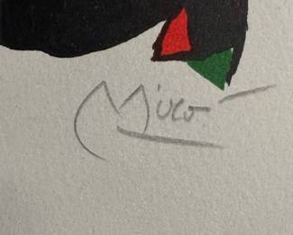 pencil signed Miro "Revolution II"
