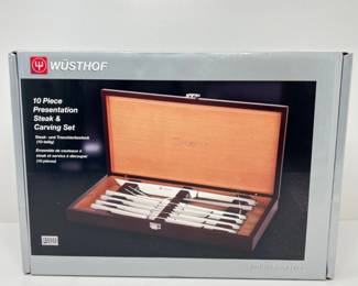 NIB Wusthof 10 Piece Presentation Steak & Carving Set