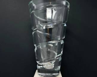 Orrefors Crystal Dance Swing Vase - 10 5/8"T