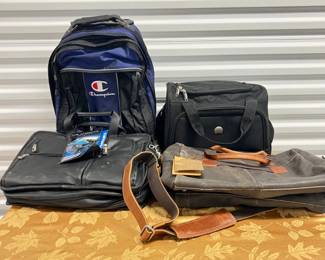 NWT Jack George Buffalo Leather Voyager Bag & US Luggage Black Leather Briefcase +