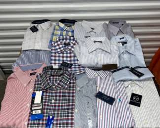 13 NWT Mens Dress Shirts - Size L- Tommy Hilfiger - Ralph Lauren