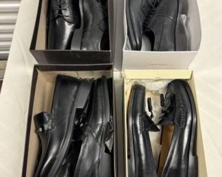 Men's Black Leather Dress Shoes - Bostonian - Cole Haan - Calvin Klein