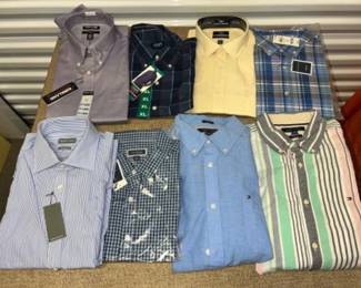 8 NWT Mens Dress Shirts - Size XL - Michael Kors - Tommy Hilfiger   