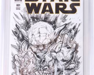 Star Wars #1 CGC 9.8 original art signed cover. One of a kind!