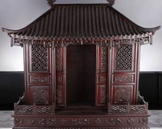 Antique Chinese Prayer Cabinet 