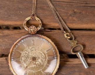 14k gold vintage pocket watch