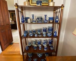 Large collection of blue Wedgewood