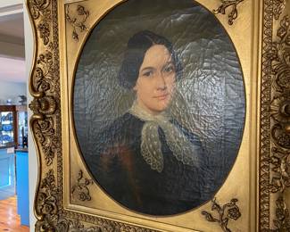 Oil of Attractive Woman in superb frame