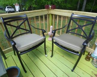 2 of 4 Iron Outdoor Chairs