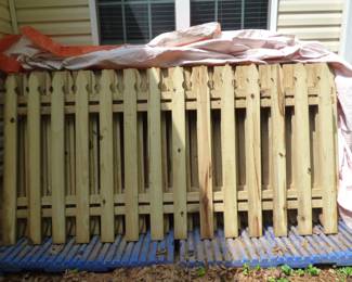 Panels of Wood Fencing