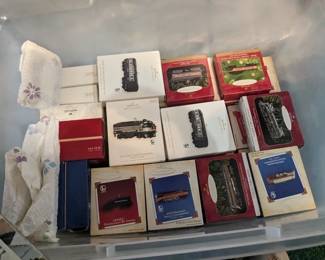 Hallmark train ornaments