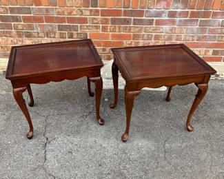 Pair of Queen Anne End Tables by Hickory Chair Co.