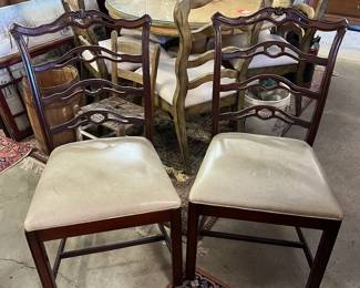 Pair of Chippendale style chairs.