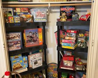Vintage games, puzzles, and toys