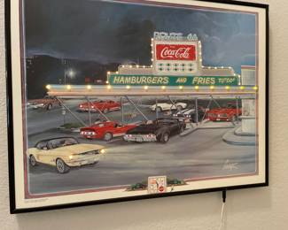 Light up Coca-Cola signs signed Savage