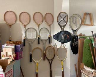 Vintage tennis rackets