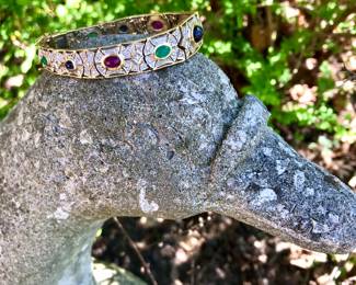 Contact for price
14K ruby, emerald sapphire & diamond bracelet
