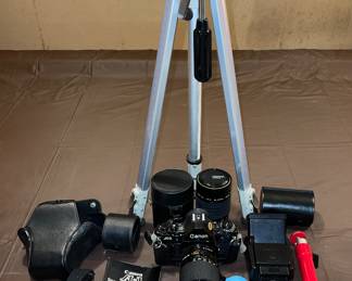 Canon A-1Camera Set and Tri-pod