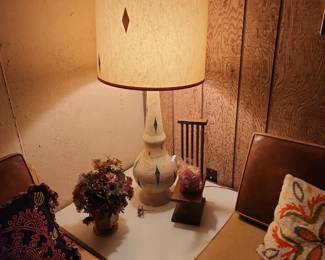 Slate Corner Table, Fabulous 70's Lamp