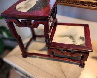 Chinese Dream Stone Tiered Display Stand