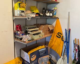 Inflatable Rafts, Oars, Tackle, Loads of Golf Balls, Tennis Items, Coolers