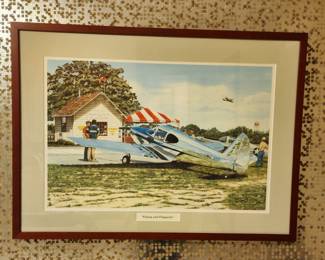 Flying and Flapjacks Signed Airplane Print - Signed & Numbered Sam Lyons /95