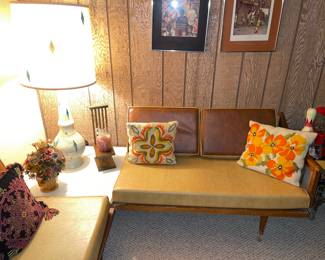 Rare MCM Teak Sofa/Daybed by Peter Hdvit & Orlando Molgaard with Corner Table