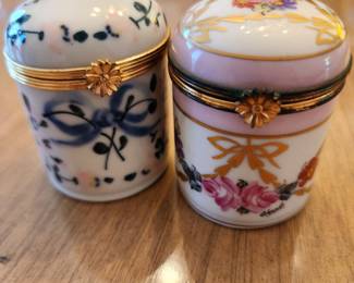 Peint Main Gerard Limoges Trinket Boxes
