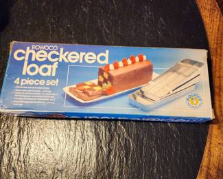 Vintage Rowoco Checkered Loaf Pan