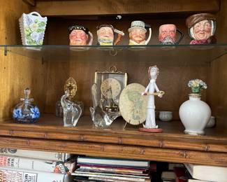 Mini Toby Jugs, Clock, Vases, Elephant, Bird, Etc