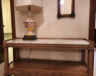 Side Serving Table w Marble Top