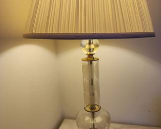 lalique style etched lamp