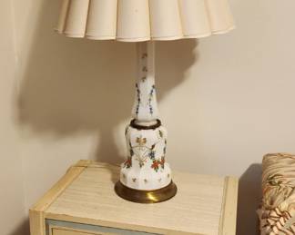 Basic Witz Side Table, Lovely Vintage Lamp