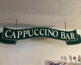 cappuccino bar sign