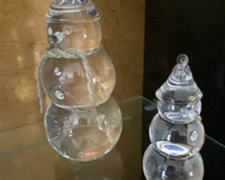 Steuben Glass Snowmen $ 580.00