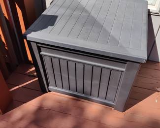 HEAVY DUTY PLASTIC, SQUARE STORAGE PATIO UNIT - $30