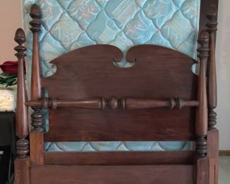 VINTAGE - FULL POSTER BED, WOOD, HEADBOARD & FOOTBOARD - $75