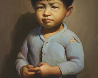 144
Francisco Masseria
1927-2002, Argentinian
"Chinito"
Oil on canvas
Signed lower right: I. Devini; titled on a label affixed to the frame's backing paper
28" H x 20" W
Estimate: $2,000 - $3,000