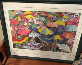  1990 Water Color Print "Northwest Sunshaders" by Lucy Hart