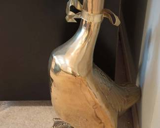 Life Size Brass Goose Statue