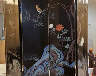 Chinese Four-Panel Screen (Painted on Both Sides)