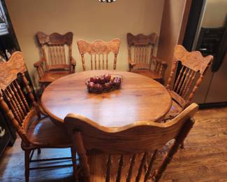 Contemporary Oak Table and Chairs
