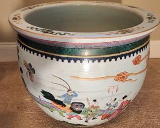 Antique Chinese Multi-Glazed Fish Bowl