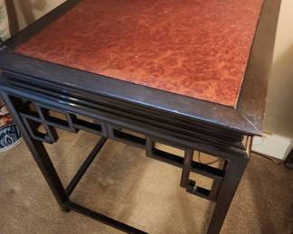 Chinese Rosewood Table with Cherry Wood Top