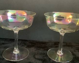 Vintage Iridescent Serbert Glasses