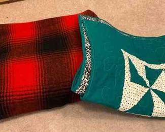 Plaid Blanket Quilted Lap Throw