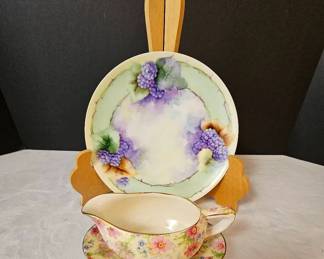 Decorative Plate Creamer Set