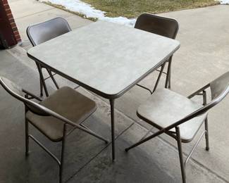 Samsonite Metal Folding Table Chair Set
