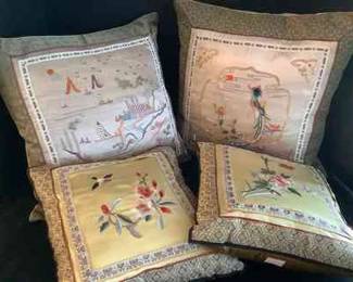 Chinese Silk Pillows