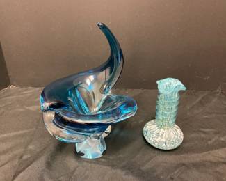 Chalet Hand Blown Rainbow Glass Decor 